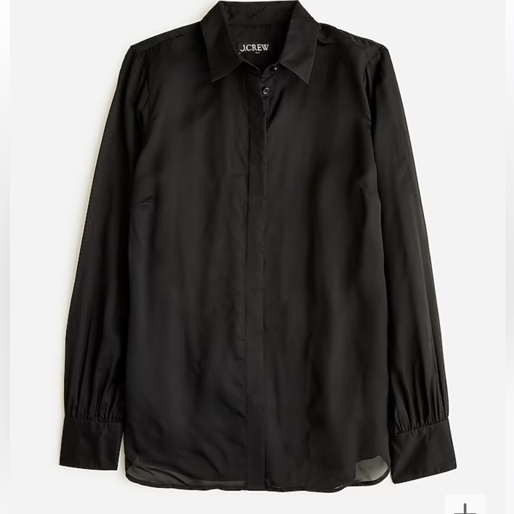 J crew Button-up shirt in sheer organza black